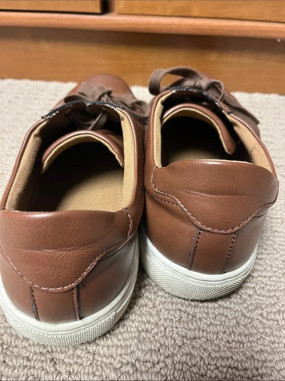 Banana Republic Brown Leather Lace-Up Sneakers